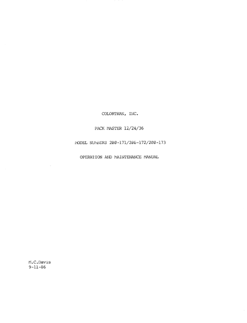 Colortran 200-171 Operation and maintenance manual