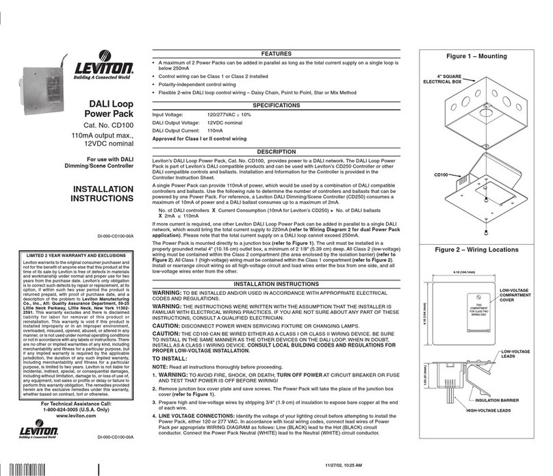 Leviton CD100 installation instructions