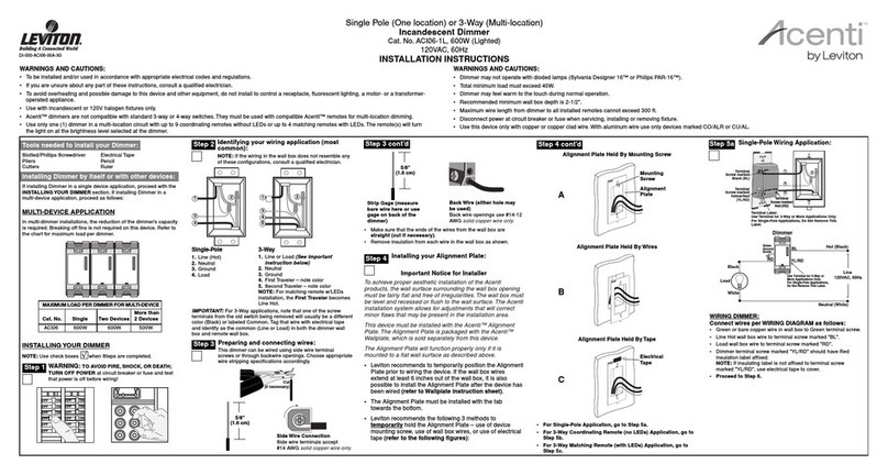 Leviton ACI06-1L User manual