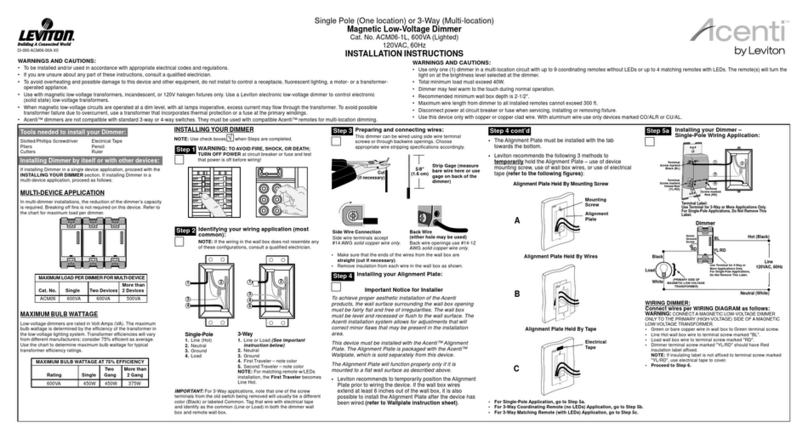 Leviton ACM06-1L User manual
