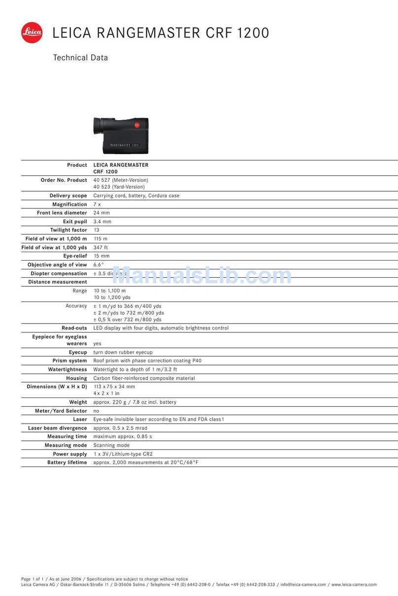 Leica RANGEMASTER CRF 1200 Specifications