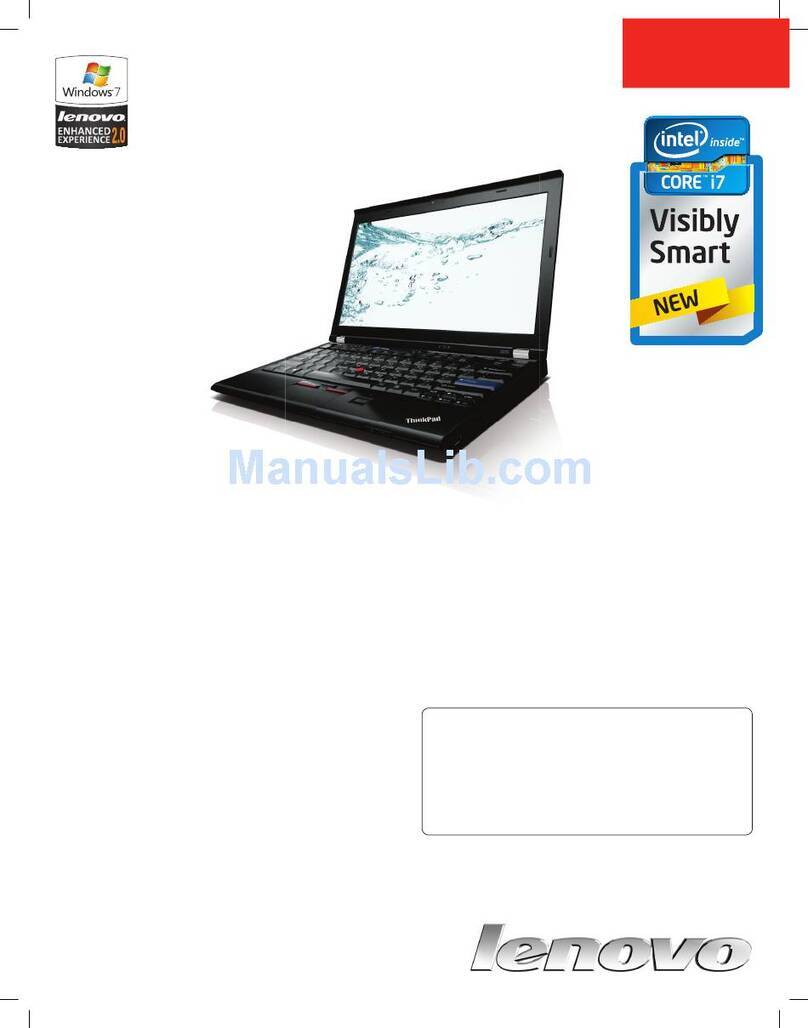 Lenovo ThinkPad X220 Tablet 4298 User manual