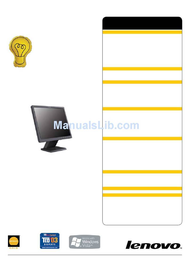 Lenovo L174 - ThinkVision - 17" LCD Monitor User manual