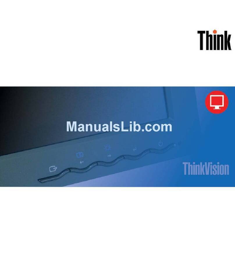 Lenovo L151 - ThinkVision - 15" LCD Monitor User manual