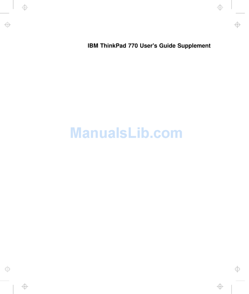 IBM ThinkPad 770 Manual
