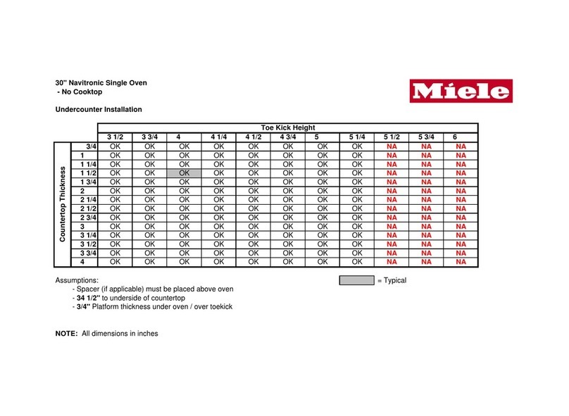 Miele KM 360 G Specifications