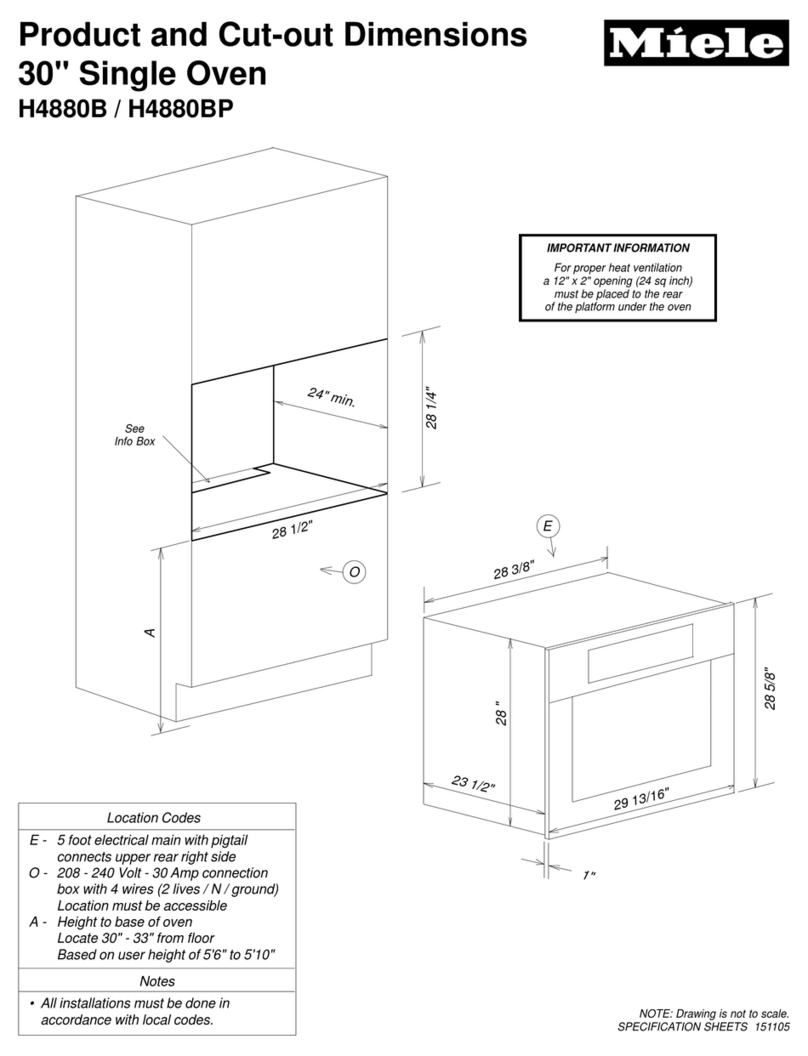 Miele H4880B Product dimensions