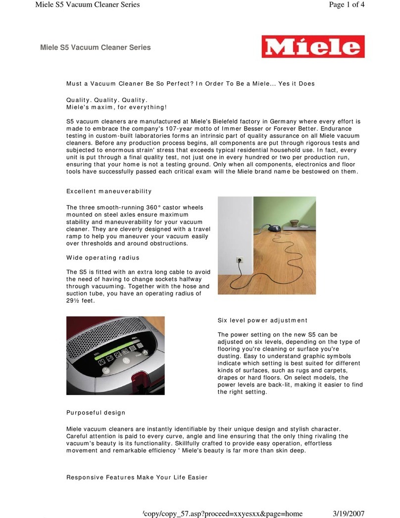 Miele Capricorn S5980 User manual
