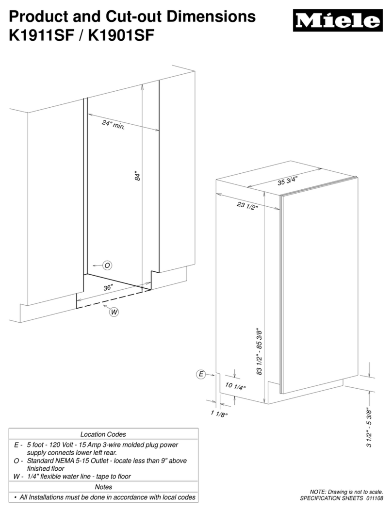 Miele K 1911 SF specification
