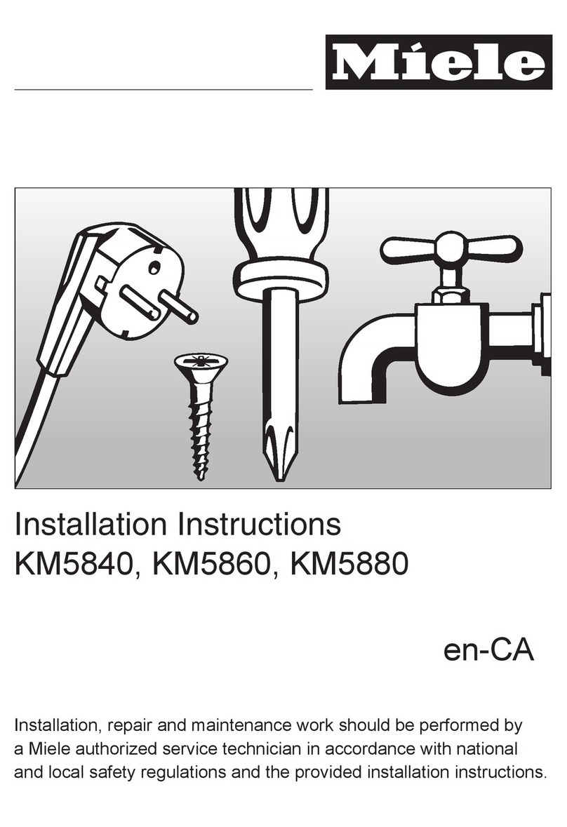 Miele KM 5840 installation instructions