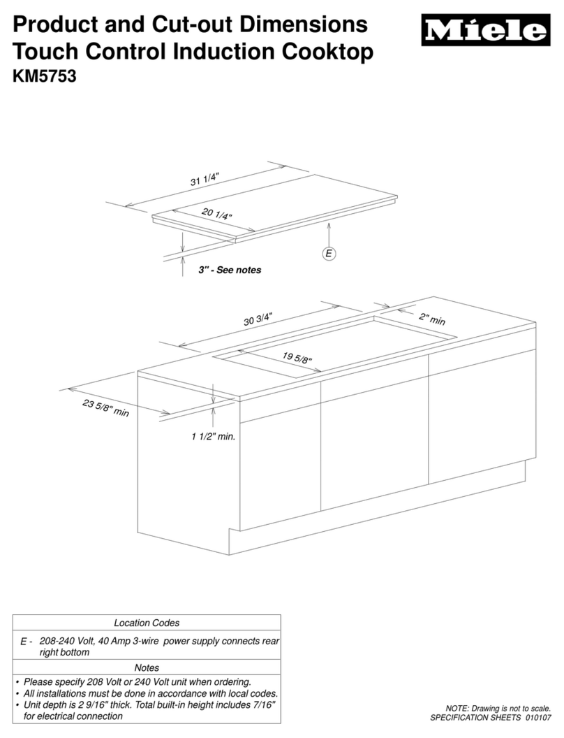 Miele KM 5753 Parts list manual Miele KM 5753 Parts list manual