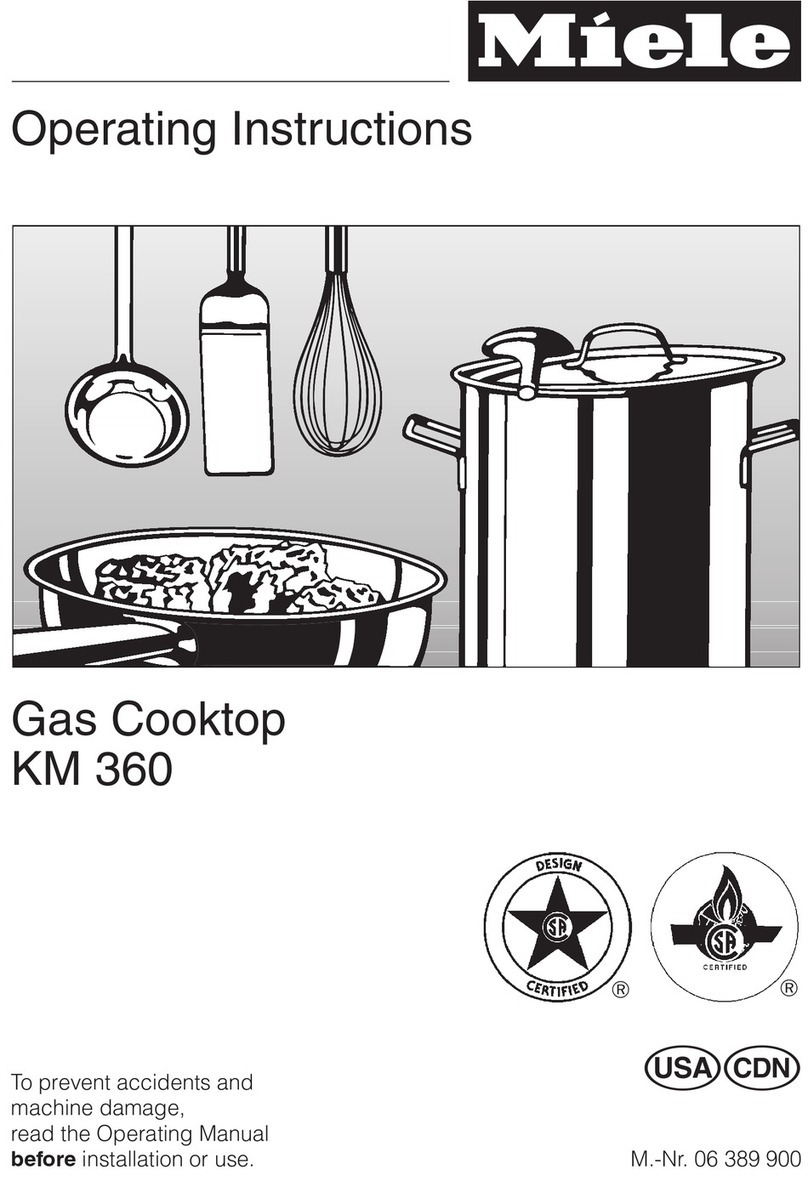 Miele KM 360 G operating instructions