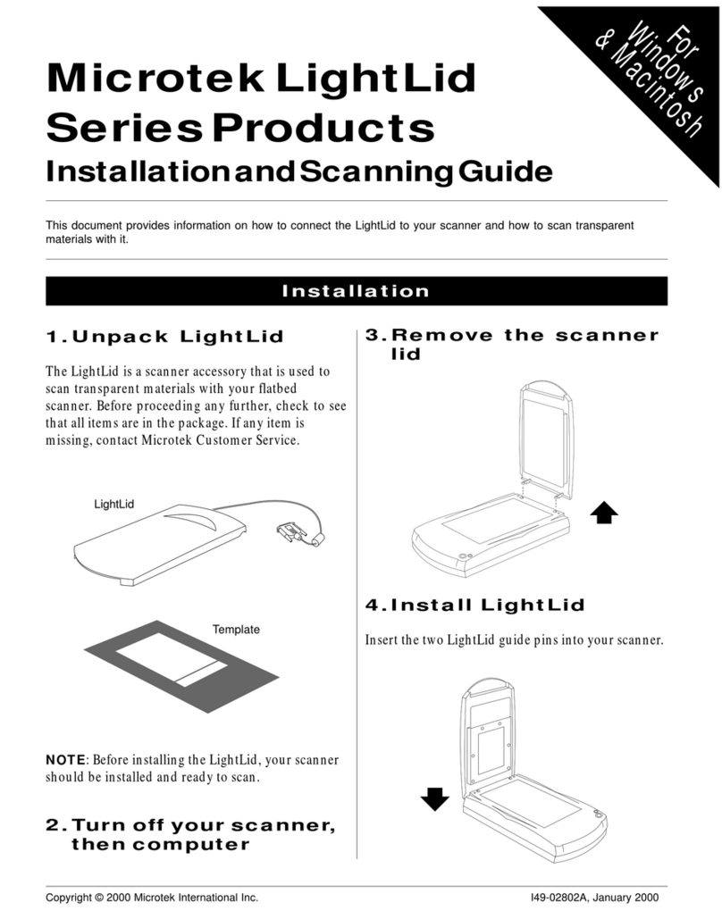 Microtek LightLid EL User manual