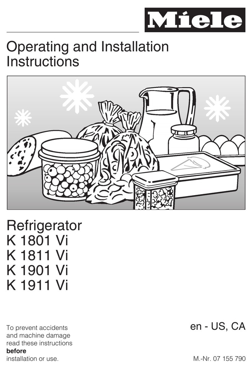 Miele Independence F1801Vi OPERATING AND INSTALLATION Manual