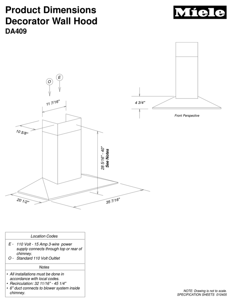 Miele DA 409 Parts list manual