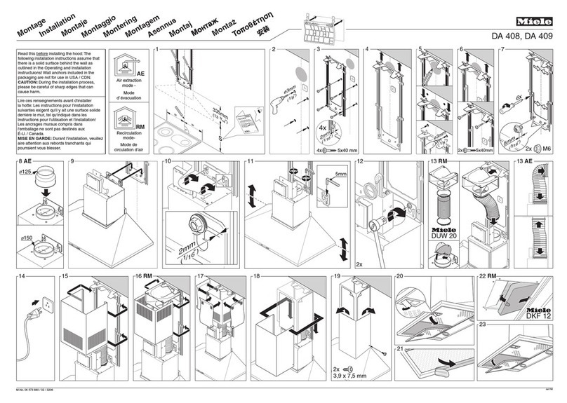 Miele DA 408 User manual Miele DA 408 User manual
