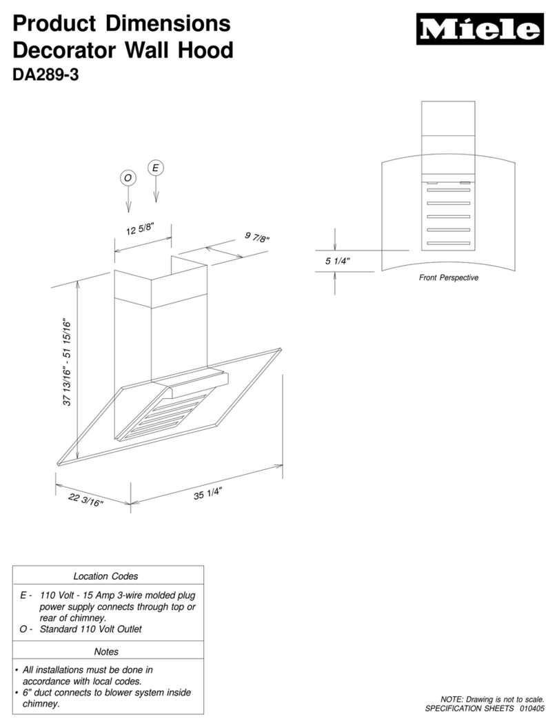 Miele DA 289-3 Product dimensions