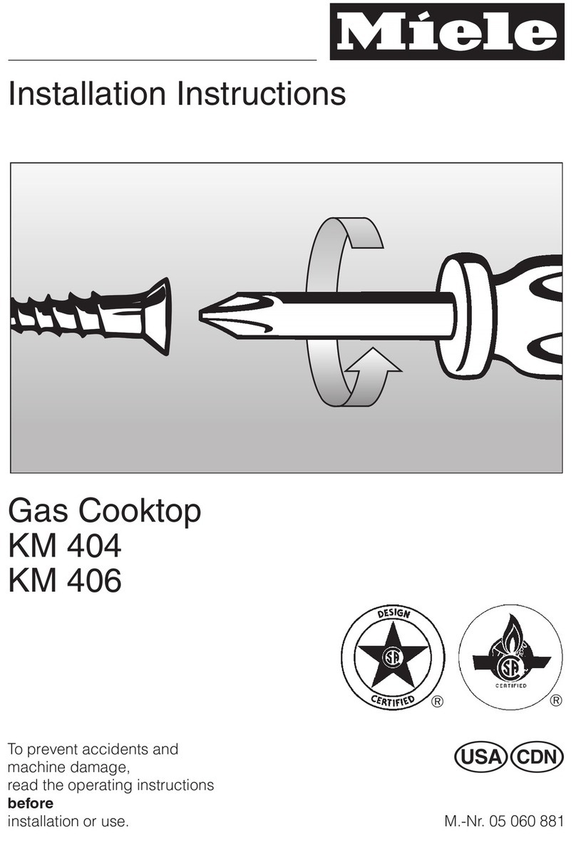 Miele KM 404 User manual Miele KM 404 User manual