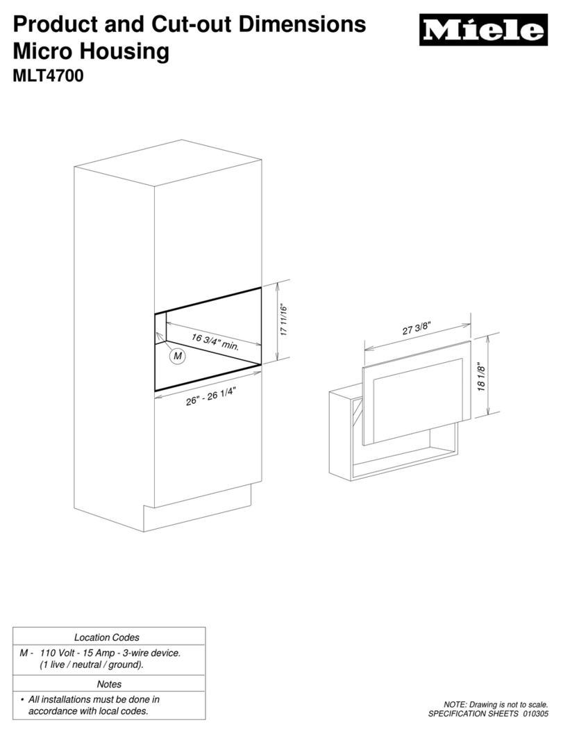 Miele MLT4700 Dimension Guide