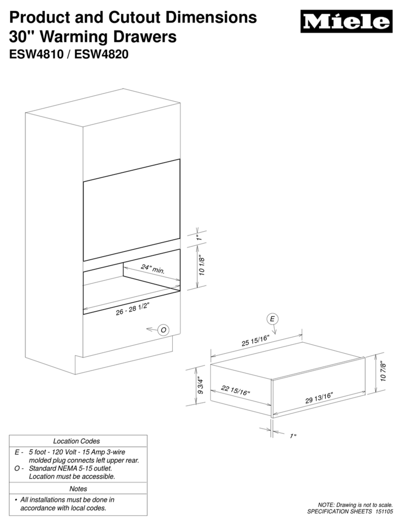 Miele ESW4810 Dimensions