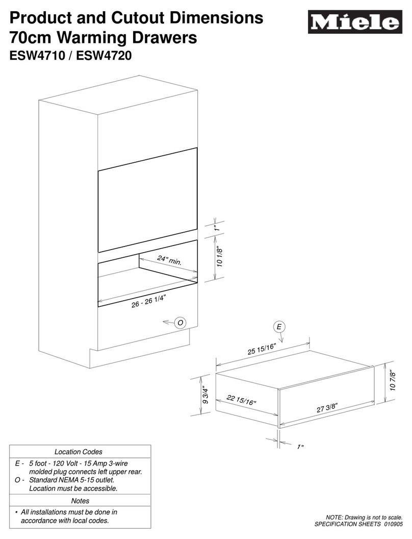 Miele ESW4710 Dimensions