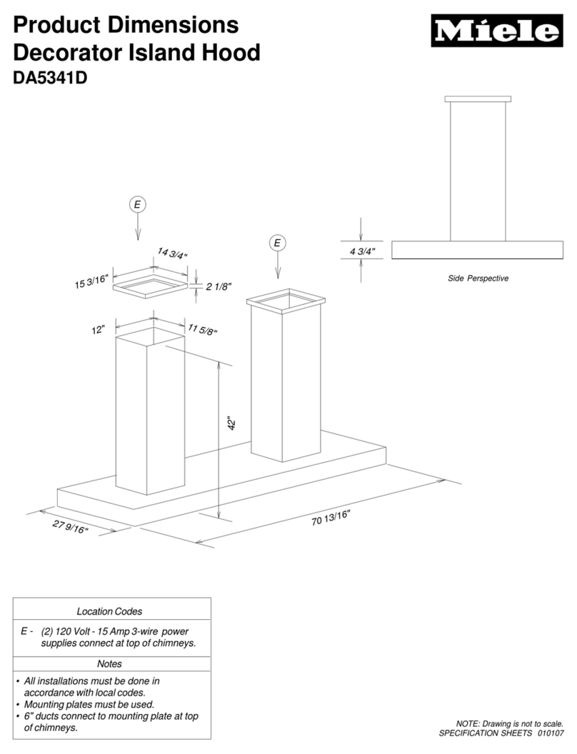 Miele DA5341D Product dimensions