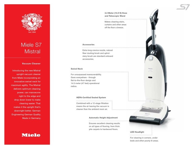 Miele S7280 Specifications