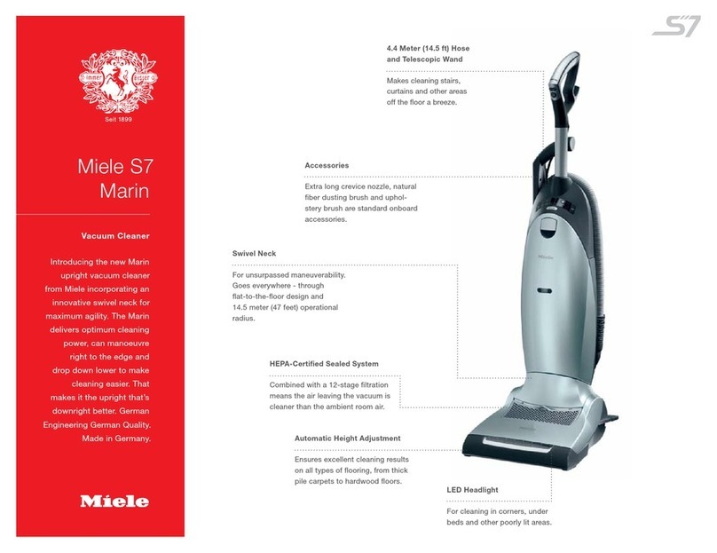 Miele S7580 User manual