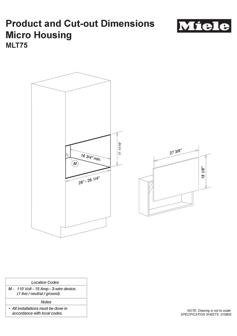 Miele MLT75 Dimensions