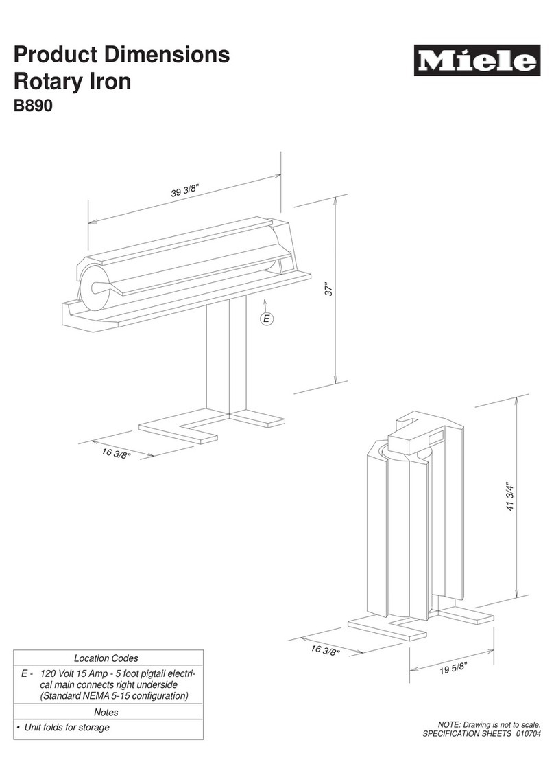 Miele B 890 Product dimensions