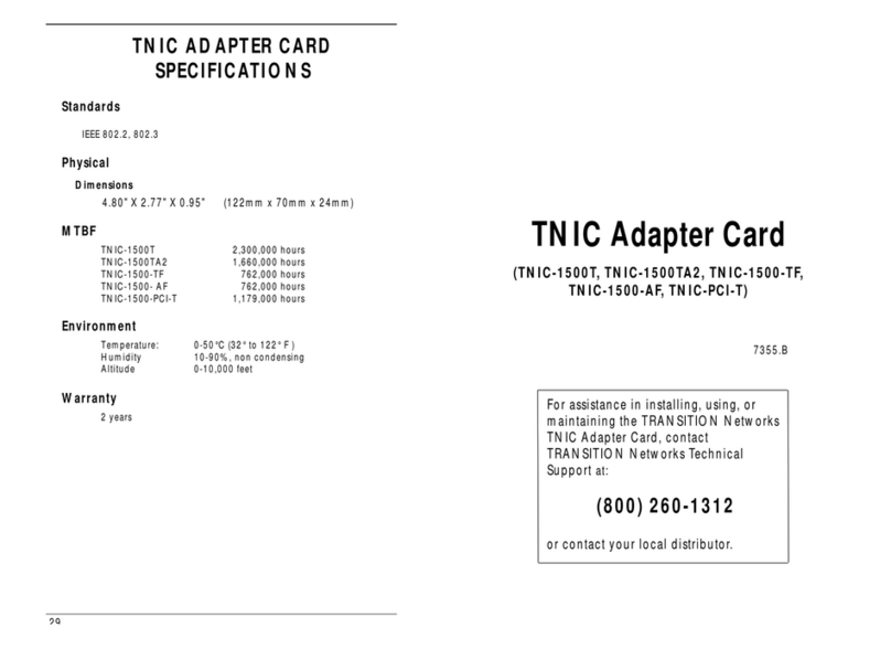Transition Networks TNIC-1500-AF manual