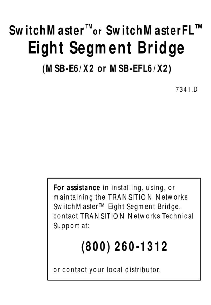 Transition Networks SwitchMaster MSB-E6/X2 User manual