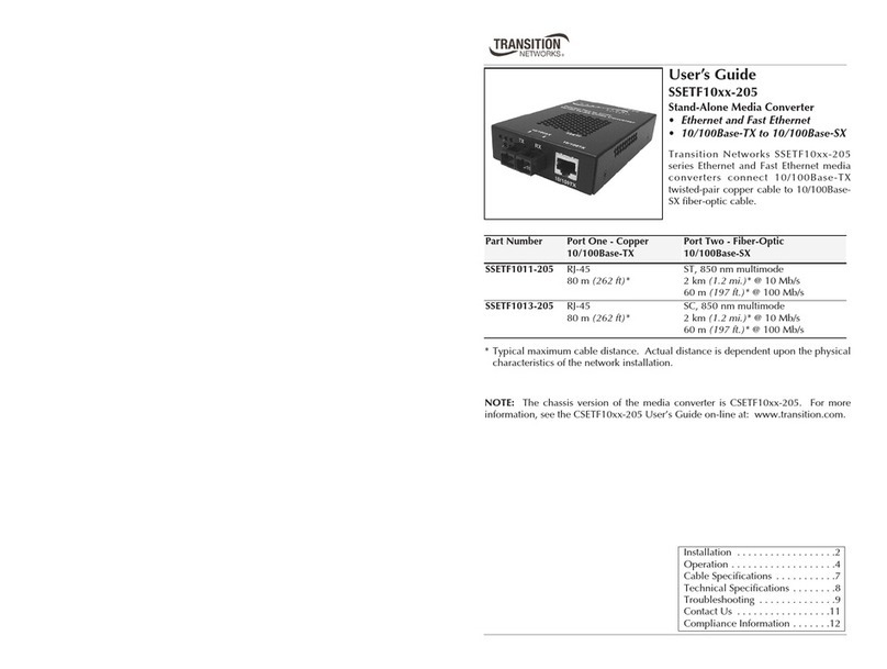 Transition Networks SSETF1011-205 User manual