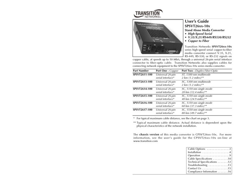 Transition Networks SPSVT2611-100 user guide