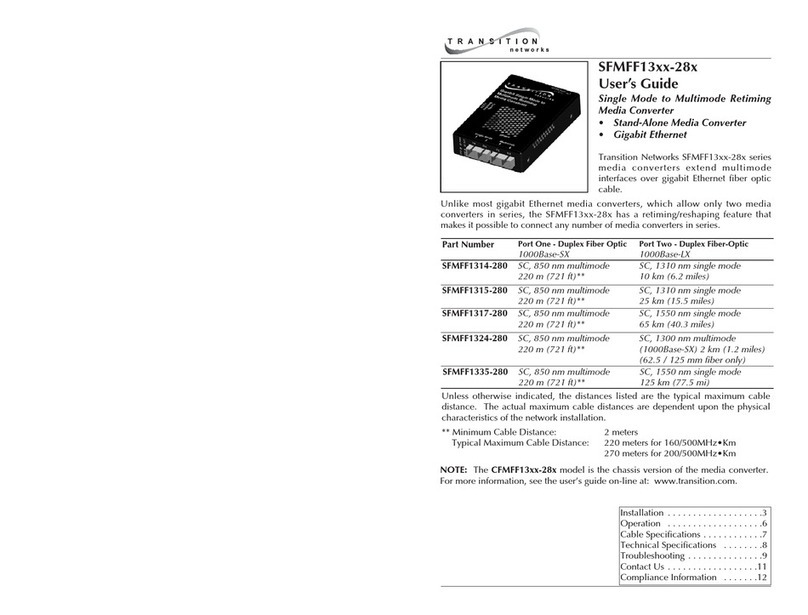 Transition Networks SFMFF1314-280 User manual