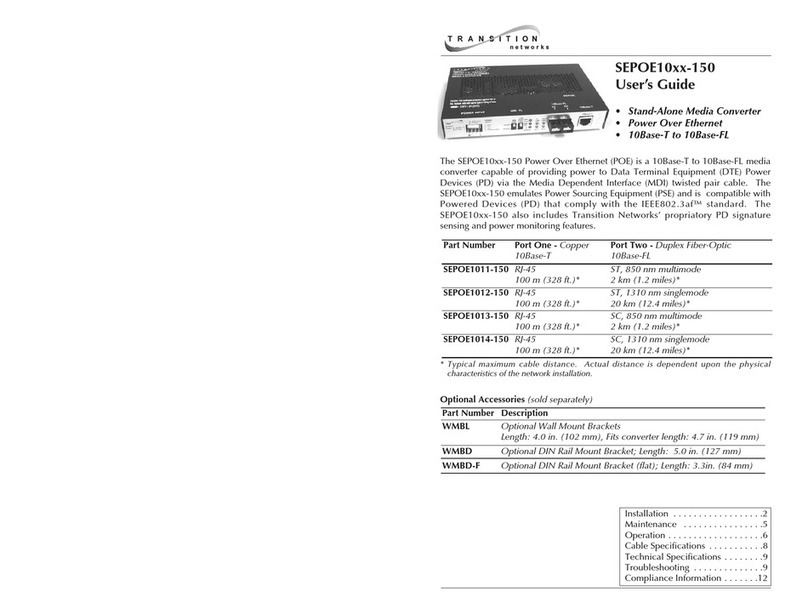 Transition Networks SEPOE1011-150 User manual