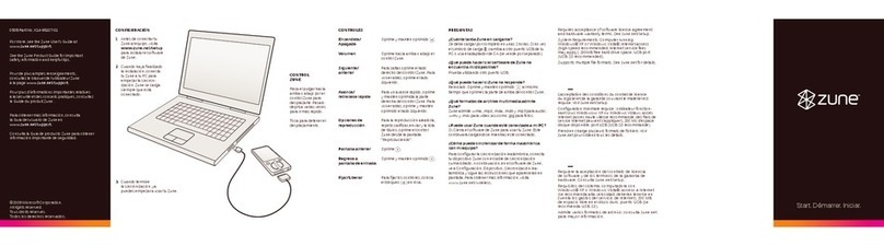 Microsoft Zune 120GB Start guide