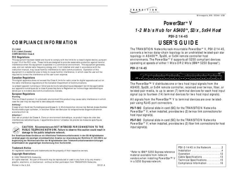 Transition Networks PSV-2/14-45 User manual