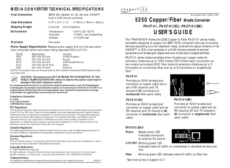 Transition Networks PS-CF-01(SC) User manual