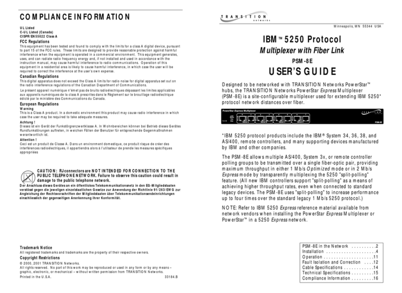 Transition Networks PSM-8E user guide Transition Networks PSM-8E user guide