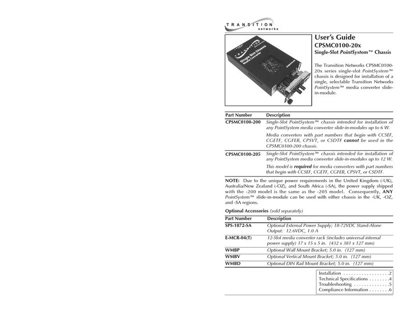 Transition Networks PointSystem CPSMC0100-200 User manual