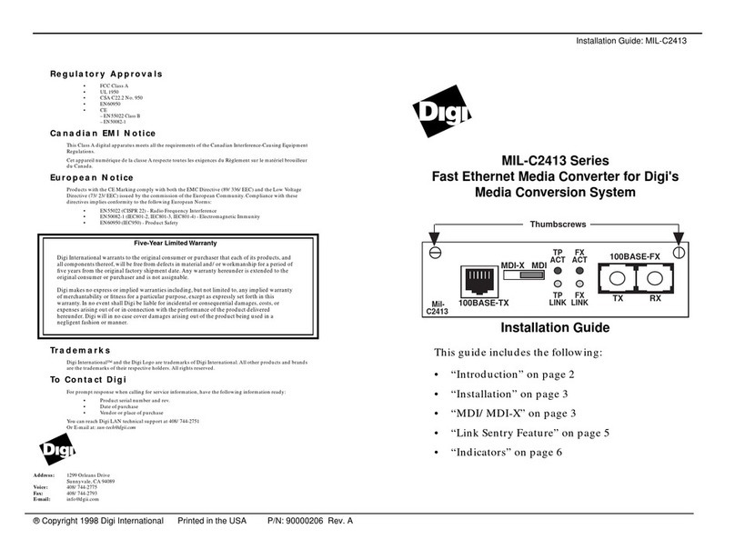 MiLAN MIL-C2413 Series installation guide
