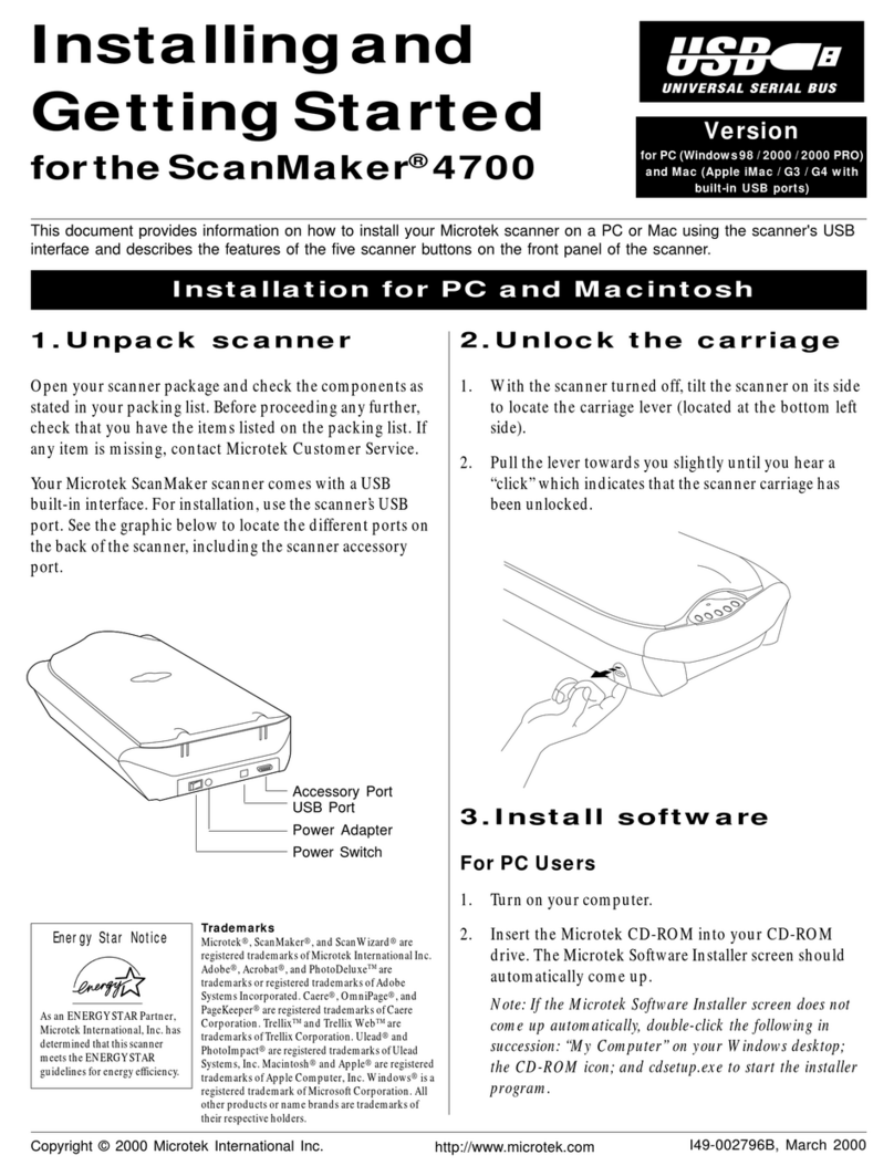 Microtek ScanMaker 4700 User manual