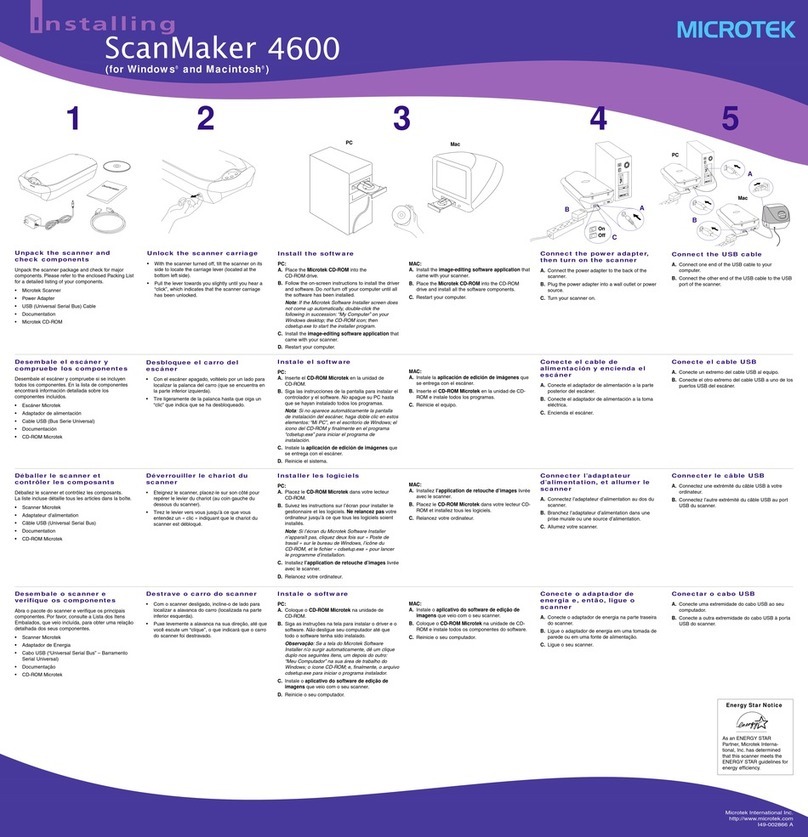 Microtek ScanMaker 4600 User manual