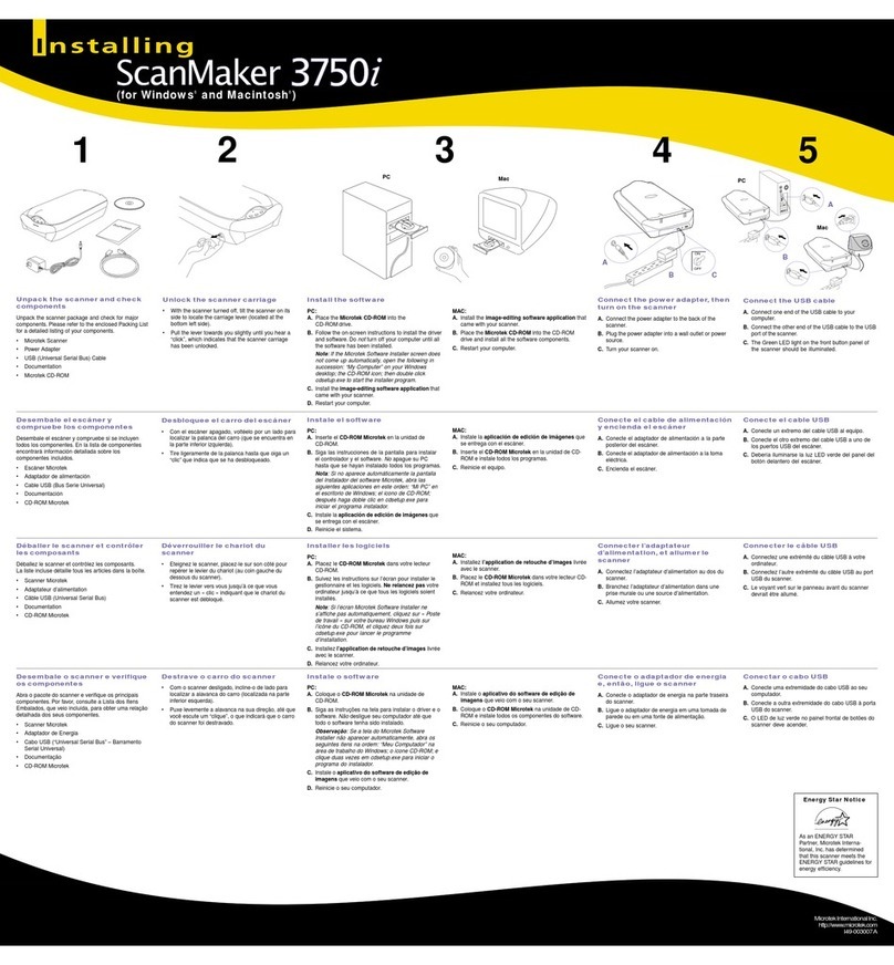 Microtek ScanMaker 3750i User manual Microtek ScanMaker 3750i User manual