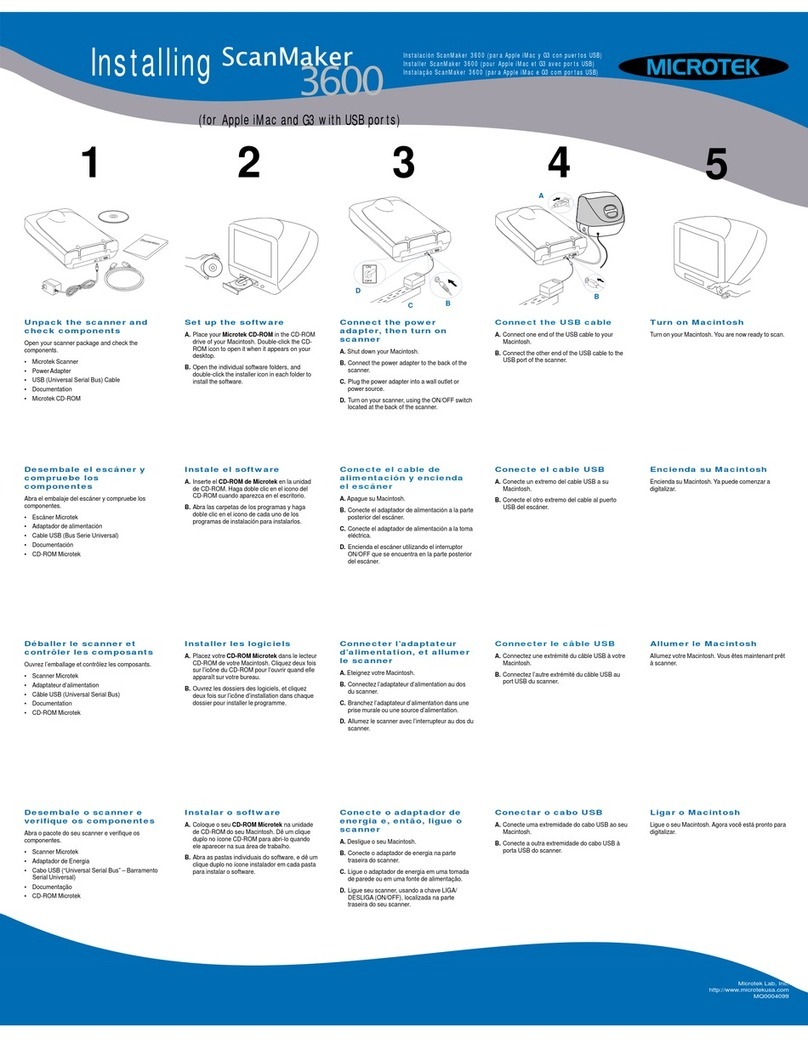 Microtek ScanMaker 3600 User manual