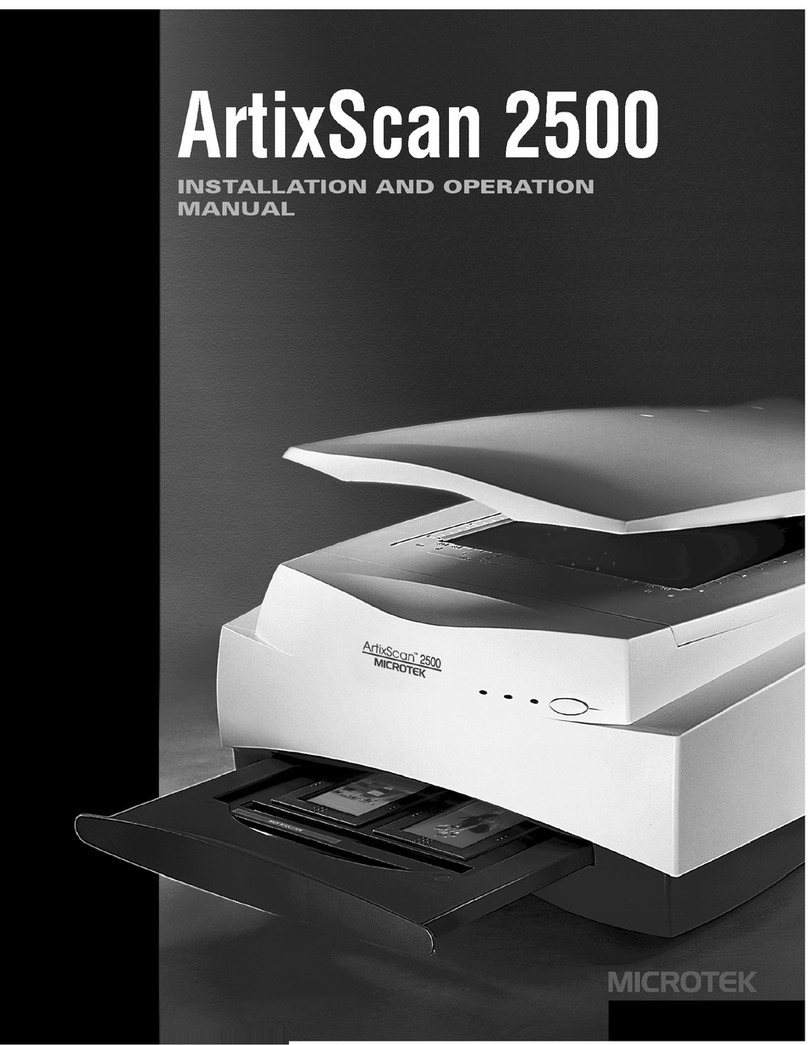 Microtek ArtixScan 2500 User manual