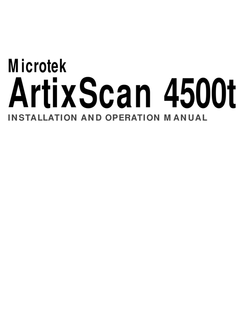 Microtek ArtixScan 4500t Installation and operation manual