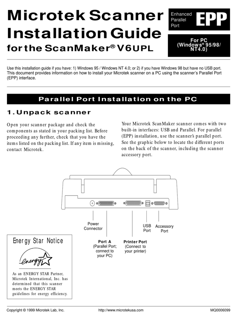 Microtek ScanMaker V6UPL User manual