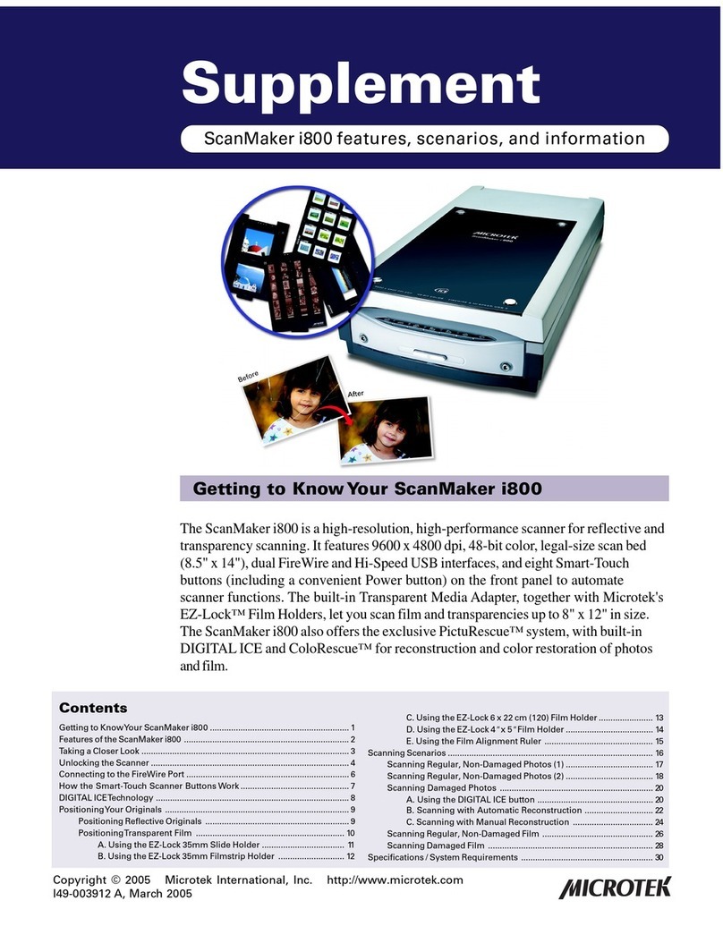 Microtek ScanMaker i800 Manual